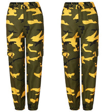 Load image into Gallery viewer, New Women Camo Cargo High Waist Hip Hop Trousers Pants Military Army Combat Camouflage Long Pants Hot Capris