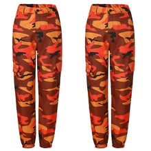 Load image into Gallery viewer, New Women Camo Cargo High Waist Hip Hop Trousers Pants Military Army Combat Camouflage Long Pants Hot Capris