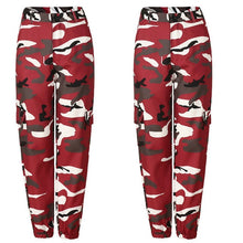 Load image into Gallery viewer, New Women Camo Cargo High Waist Hip Hop Trousers Pants Military Army Combat Camouflage Long Pants Hot Capris